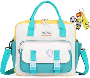 Kawaii Backpack Cute Tote Bag Girl School Crossbody Shoulder Bag with Kawaii Accessories Multi Purpose (Green)