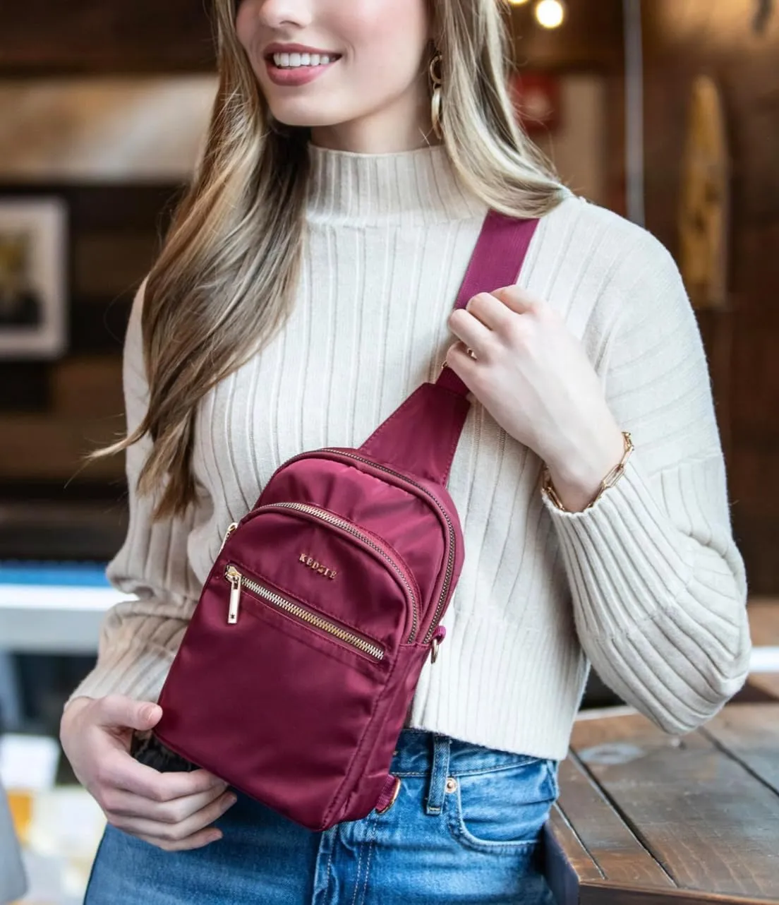 KEDZIE Roundtrip Convertible Sling & Crossbody Bag for Women with Adjustable Strap