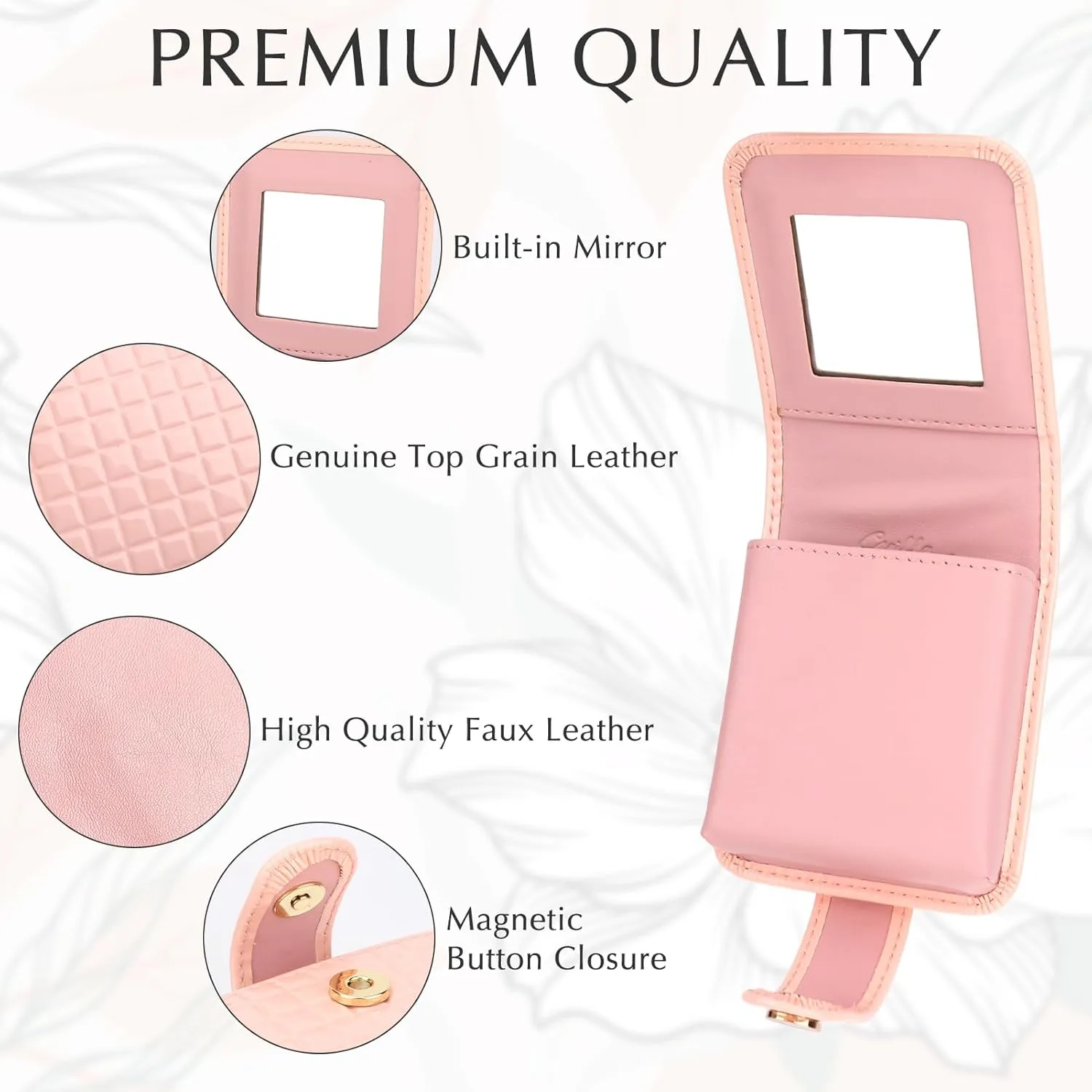 kilofly Genuine Leather Double Lipstick Case Cosmetic Makeup Holder   Gift Box