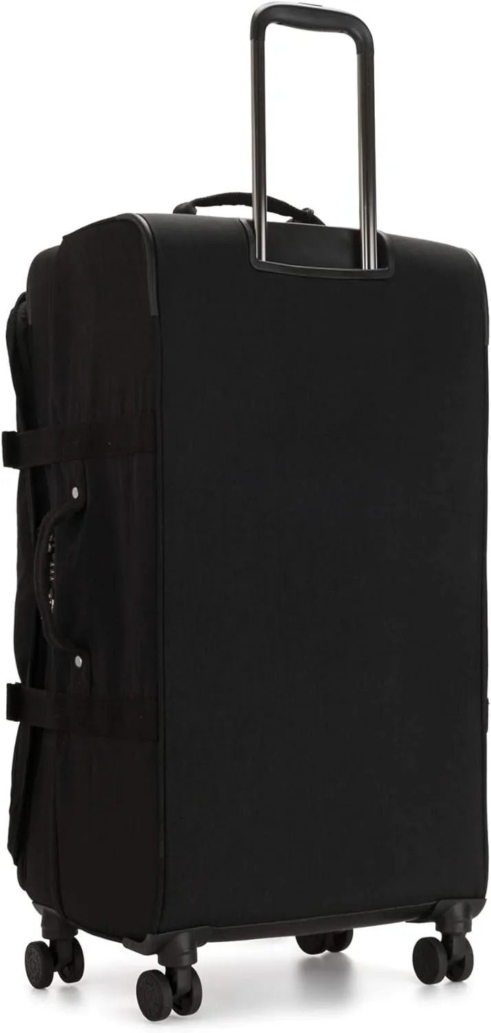 Kipling Spontaneous Softside Spinner Wheel Luggage, Integrated TSA Accepted Lock, Black Noir, Checked-Large,KI4193