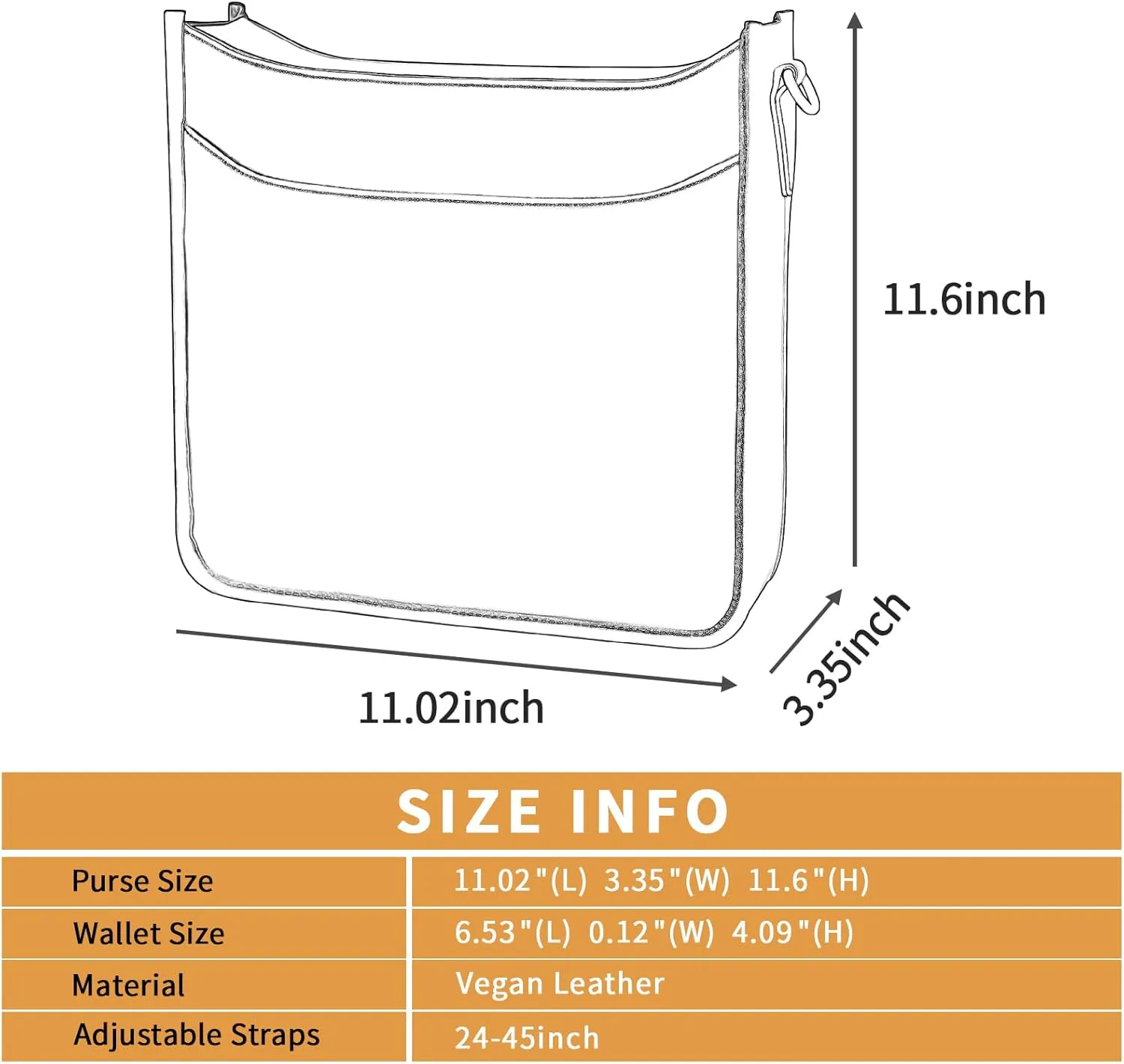 KITATU 2Pcs Crossbody Bags for Women Hobo Handbags Shoulder Designer Purse Vegan Leather Bag With 2 Straps