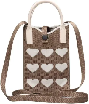 Knitted Lightweight Small Crossbody bags Cell Phone Purses Travel Pouch Shoulder Bag for Women