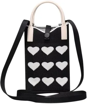 Knitted Lightweight Small Crossbody bags Cell Phone Purses Travel Pouch Shoulder Bag for Women