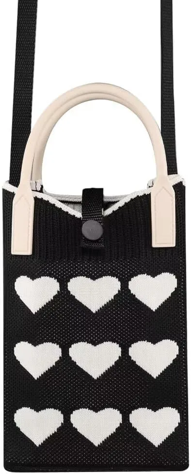 Knitted Lightweight Small Crossbody bags Cell Phone Purses Travel Pouch Shoulder Bag for Women