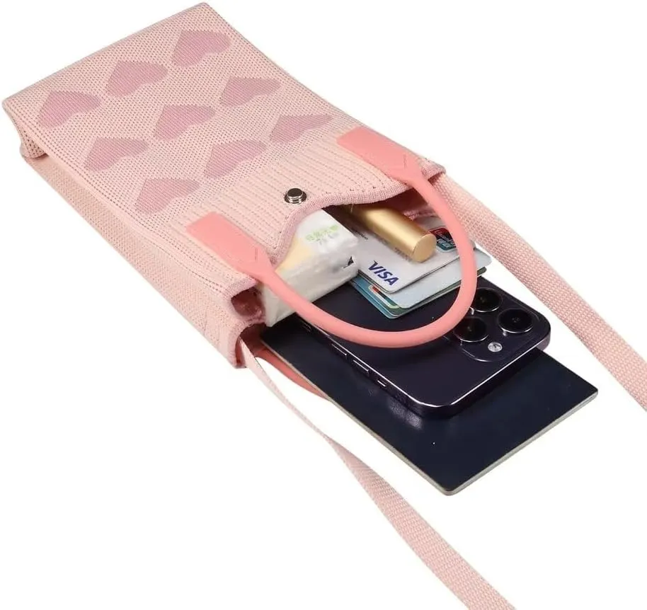 Knitted Lightweight Small Crossbody bags Cell Phone Purses Travel Pouch Shoulder Bag for Women