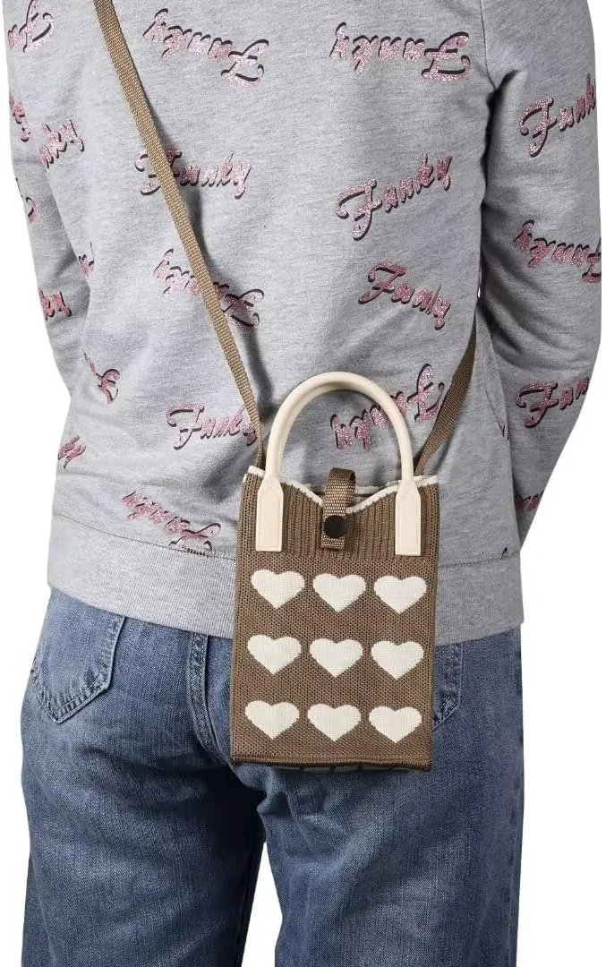 Knitted Lightweight Small Crossbody bags Cell Phone Purses Travel Pouch Shoulder Bag for Women