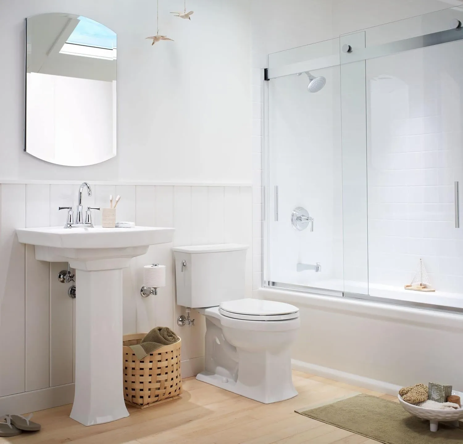 KOHLER 3073-NA Archer 20" W x 31" H Aluminum Single-Door Bathroom Medicine Cabinet with Mirror, Recessed or Surface Mount Bathroom Wall Cabinet, Beveled Edges