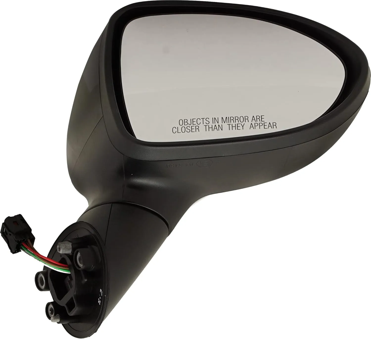 Kool Vue Passenger Side Power Heated Mirror for Kia Rio 2012-2017 Manual Fold With Memory; Without Signal Light Paintable Hatchback & Sedan