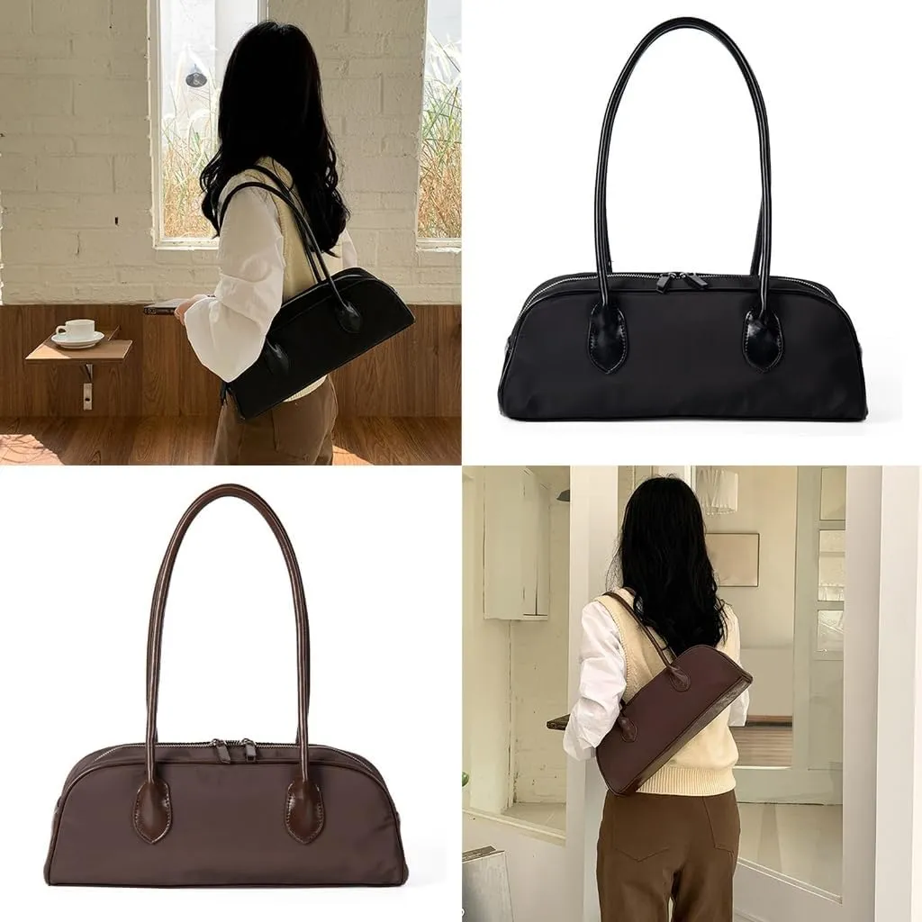 Korean Inspired Nylon Shoulder Bag For Everyday Use Lightweight Handbag Armpit Bags Casual Underarm Purse