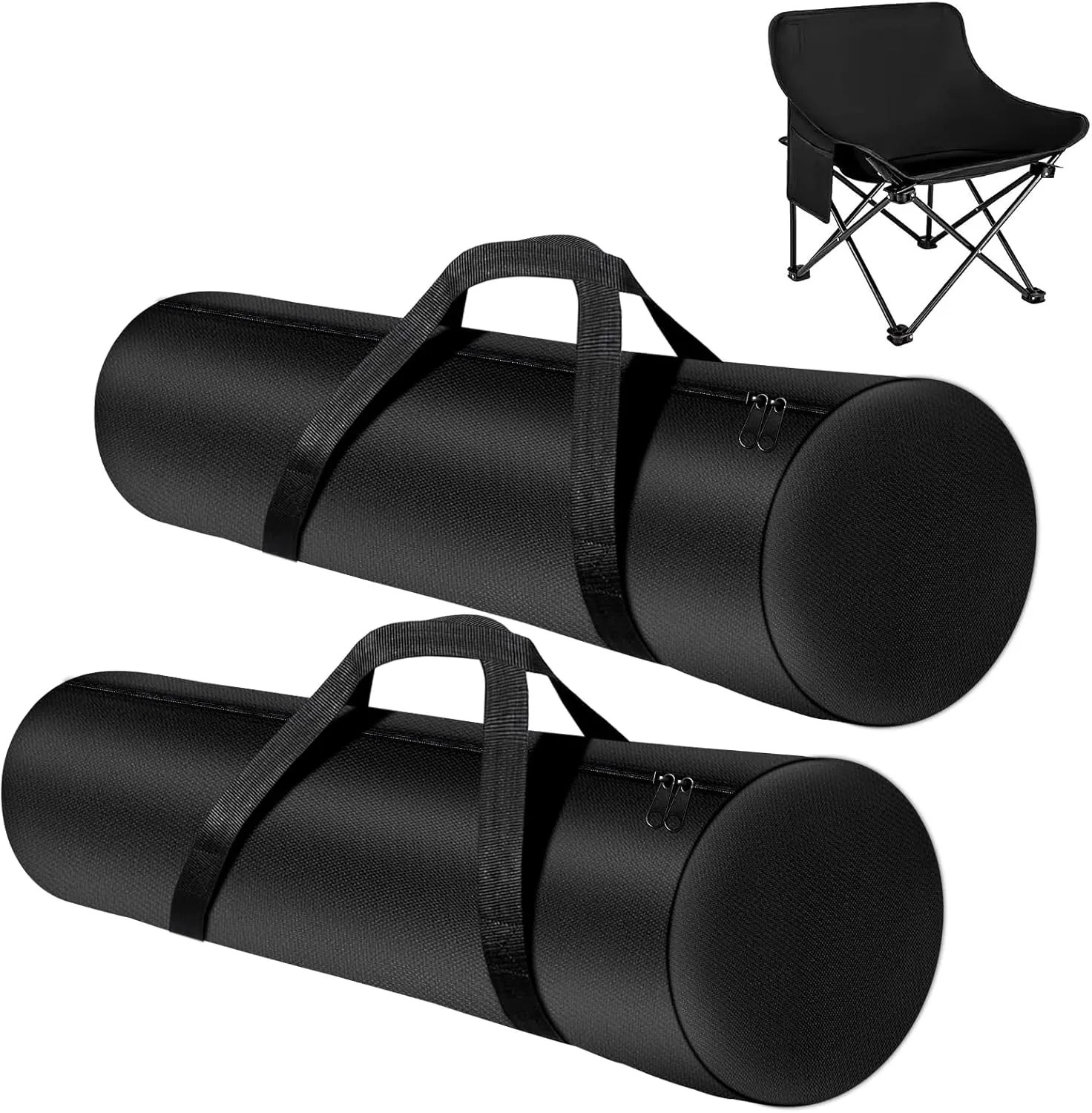 Kovshuiwe 2 Pack Camping Chair Replacement Bag 39.4 Inches Large Folding Chair Carry Bag Nylon Storage Tent Bag with Handle Strap for Travel Outdoor Camping Sports-39.4x10x10inch（Only Bag）