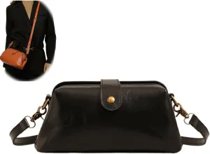Langrents Retro Handbags Vintage Doctors Bag,Leather Retro Handmade Bag, Purse for Women,Women's Shoulder Bag