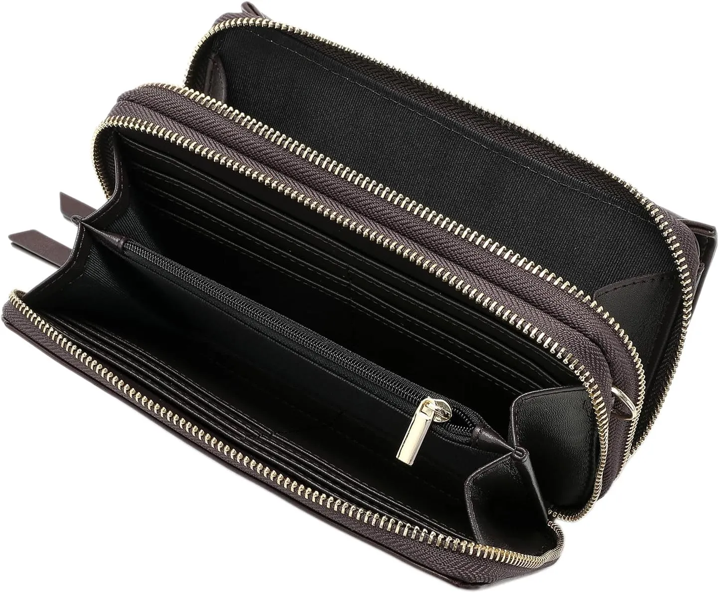 Lanyani RFID Crossbody Wallet Wristlet Purse with Phone Pocket For Women Vegan Leather