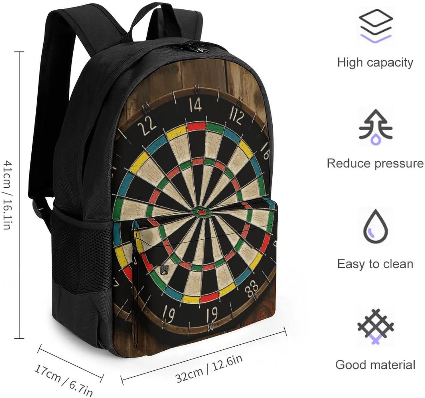 Laptop Backpack for Men Women Lightweight Backpack Dart Board Daypack Rucksack with Compartment Laptop Bag