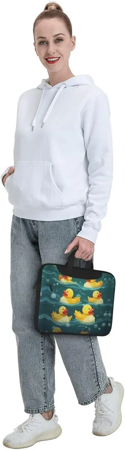 Laptop Bag, Rubber Ducks Printed Computer Bag With Shoulder Straps&Handle,Shoulder Messenger Bag For Laptop