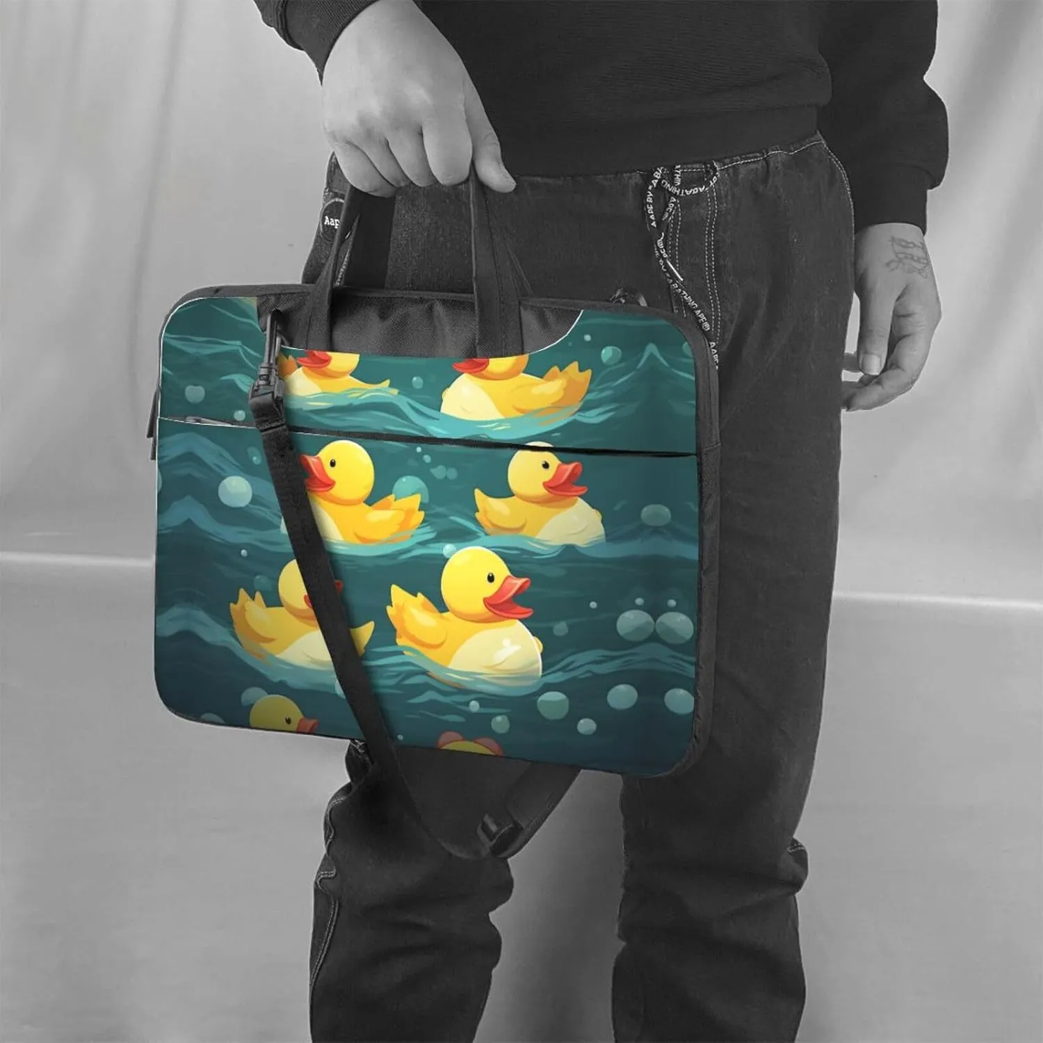 Laptop Bag, Rubber Ducks Printed Computer Bag With Shoulder Straps&Handle,Shoulder Messenger Bag For Laptop