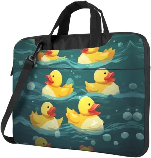 Laptop Bag, Rubber Ducks Printed Computer Bag With Shoulder Straps&Handle,Shoulder Messenger Bag For Laptop