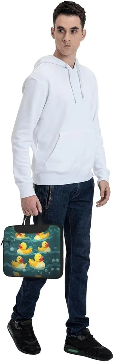 Laptop Bag, Rubber Ducks Printed Computer Bag With Shoulder Straps&Handle,Shoulder Messenger Bag For Laptop