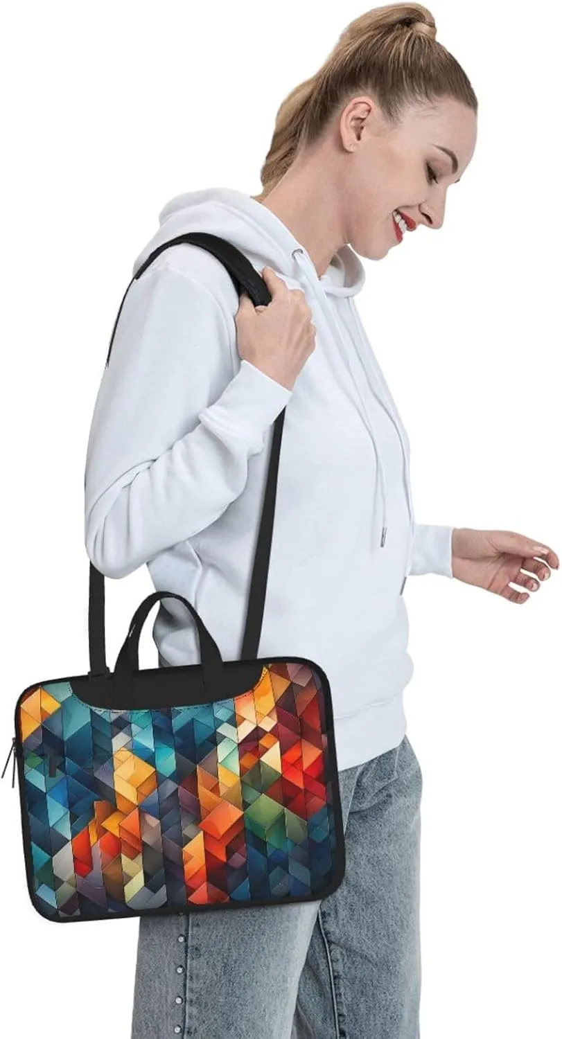Laptop Sleeve 15.6 inch Sleeve for Women Men Complex Geometric Designs Notebook Shockproof Laptop Case Carrying Case