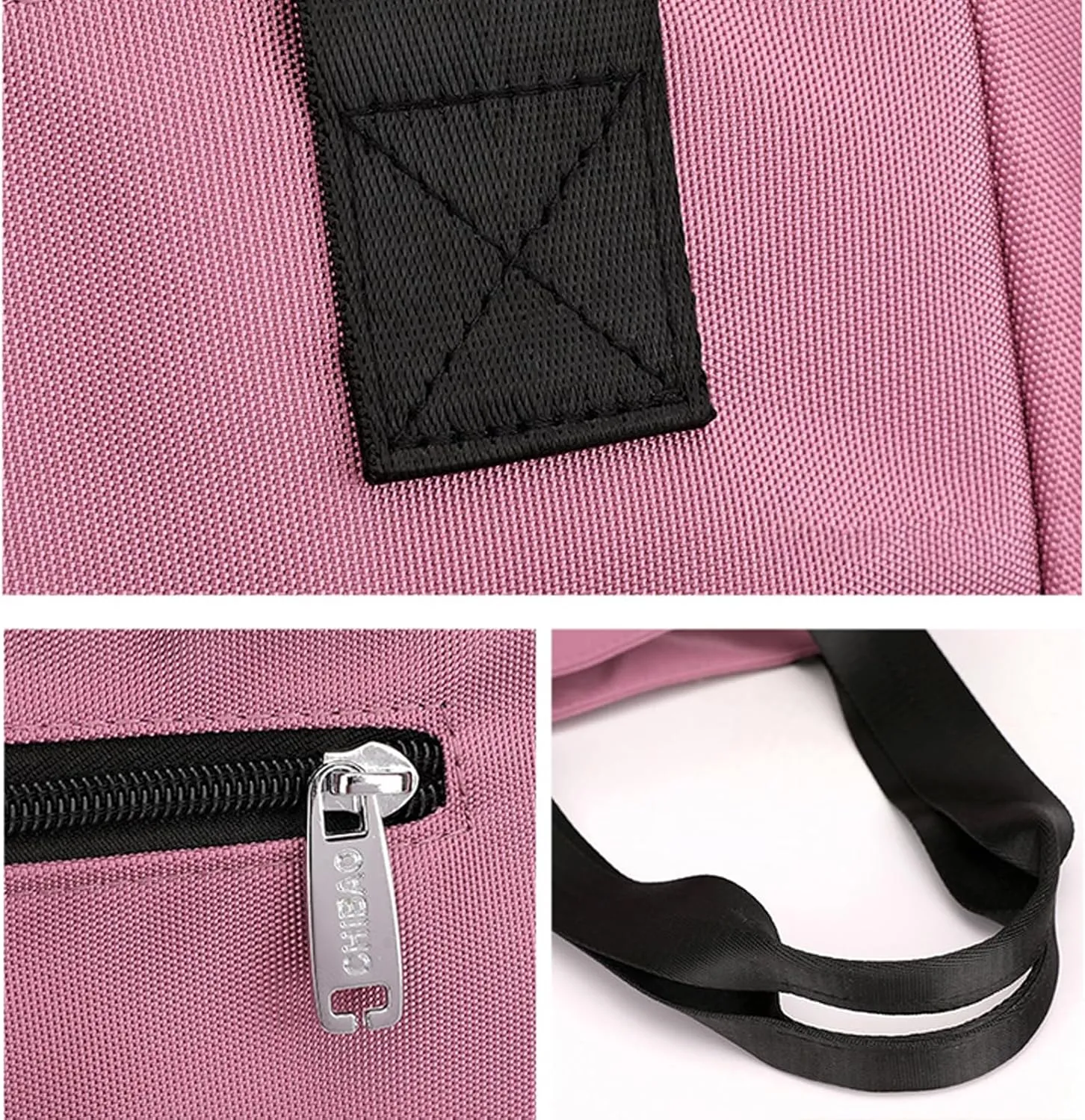 Large Capacity Water Repellent Multi Pocket Nylon Shoulder Bag with Zipper, Nylon Tote Bags Nurse Bag Handbag for Work Travel