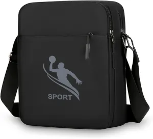 Large Crossbody Bag Black Big Messenger Bag for Men Women, Casual Side Shoulder Bag Neck Pouch, Travel Cell Phone Purse Wallet Handbag with Adjustable Strap for Business, Traveling, Hiking