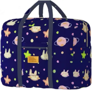 Large Oxford Storage Bags - Waterproof Reinforced Duffel for Blankets, Clothes, College Dorm Organizer Essentials (Planet rabbit,L)