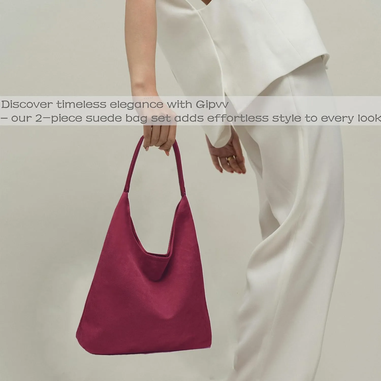 Large Work Tote Bags for Women, 2025 Boho Slouchy Suede Purses Handbags