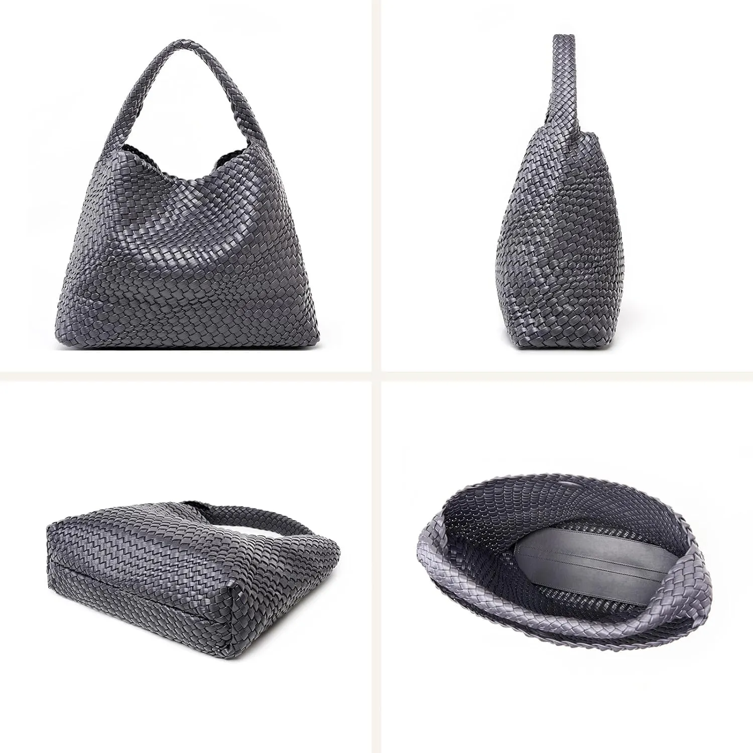 Large Woven Tote Bag for Women Weave Purse Woven Leather Handbag