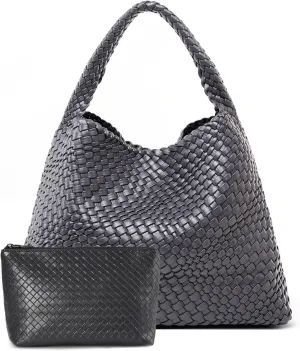 Large Woven Tote Bag for Women Weave Purse Woven Leather Handbag