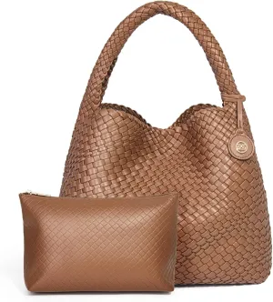 Large Woven Tote Bag for Women Woven Purse Leather Handbags Braided Purse Weave Purse with Top Handle