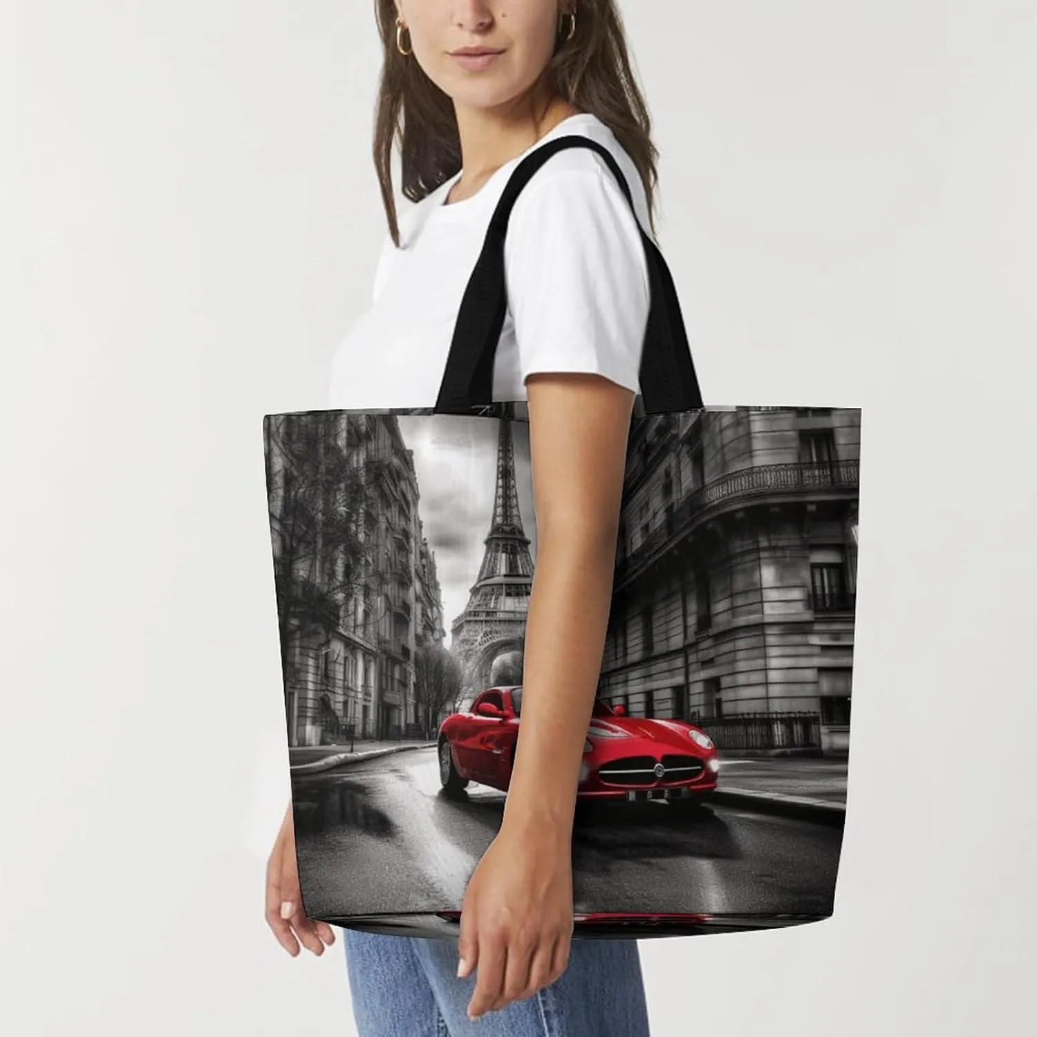 Las Vegas Night Tote Bags, Reusable Grocery Bags, Large Shopping Bag, Shoulder Bag for Women