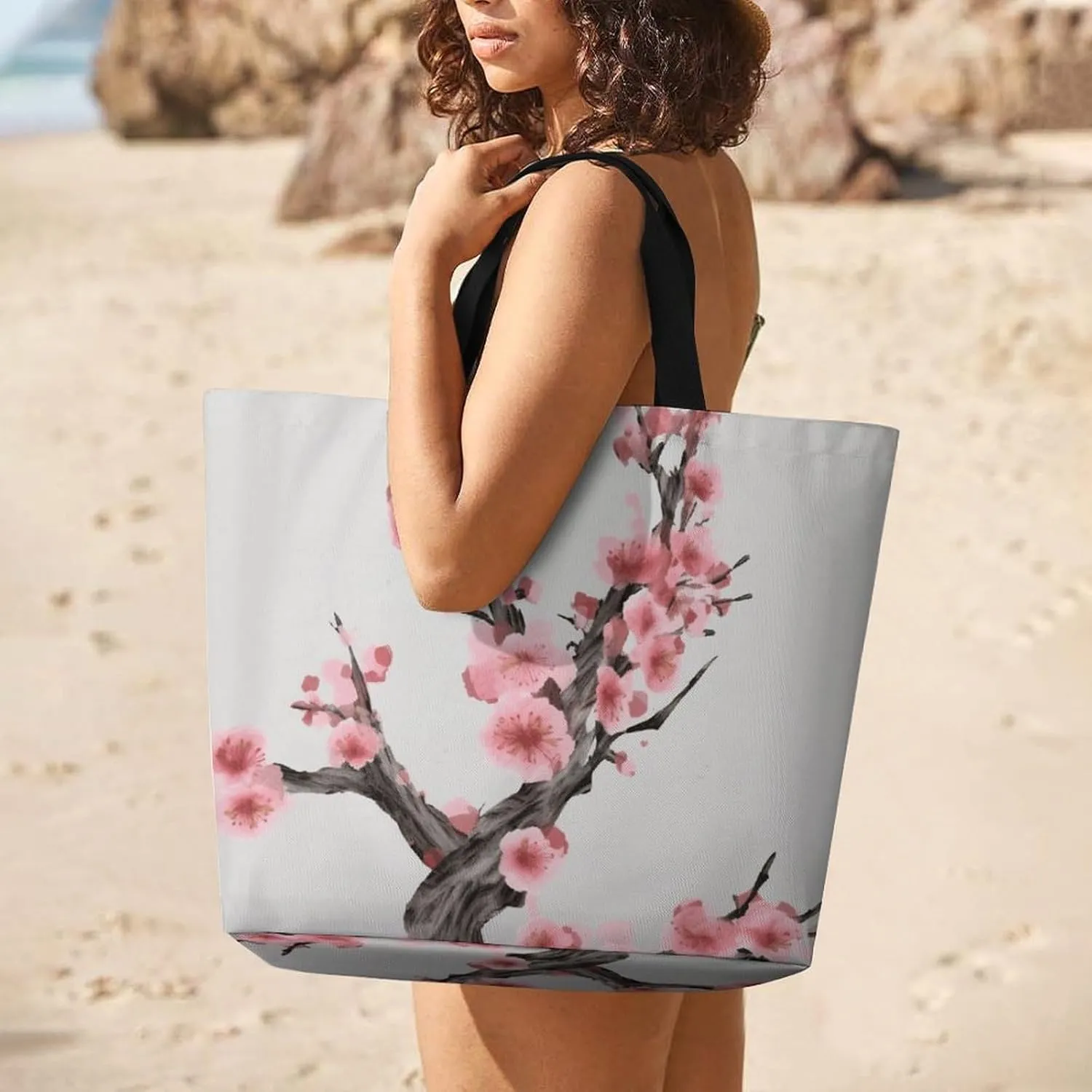 Las Vegas Night Tote Bags, Reusable Grocery Bags, Large Shopping Bag, Shoulder Bag for Women