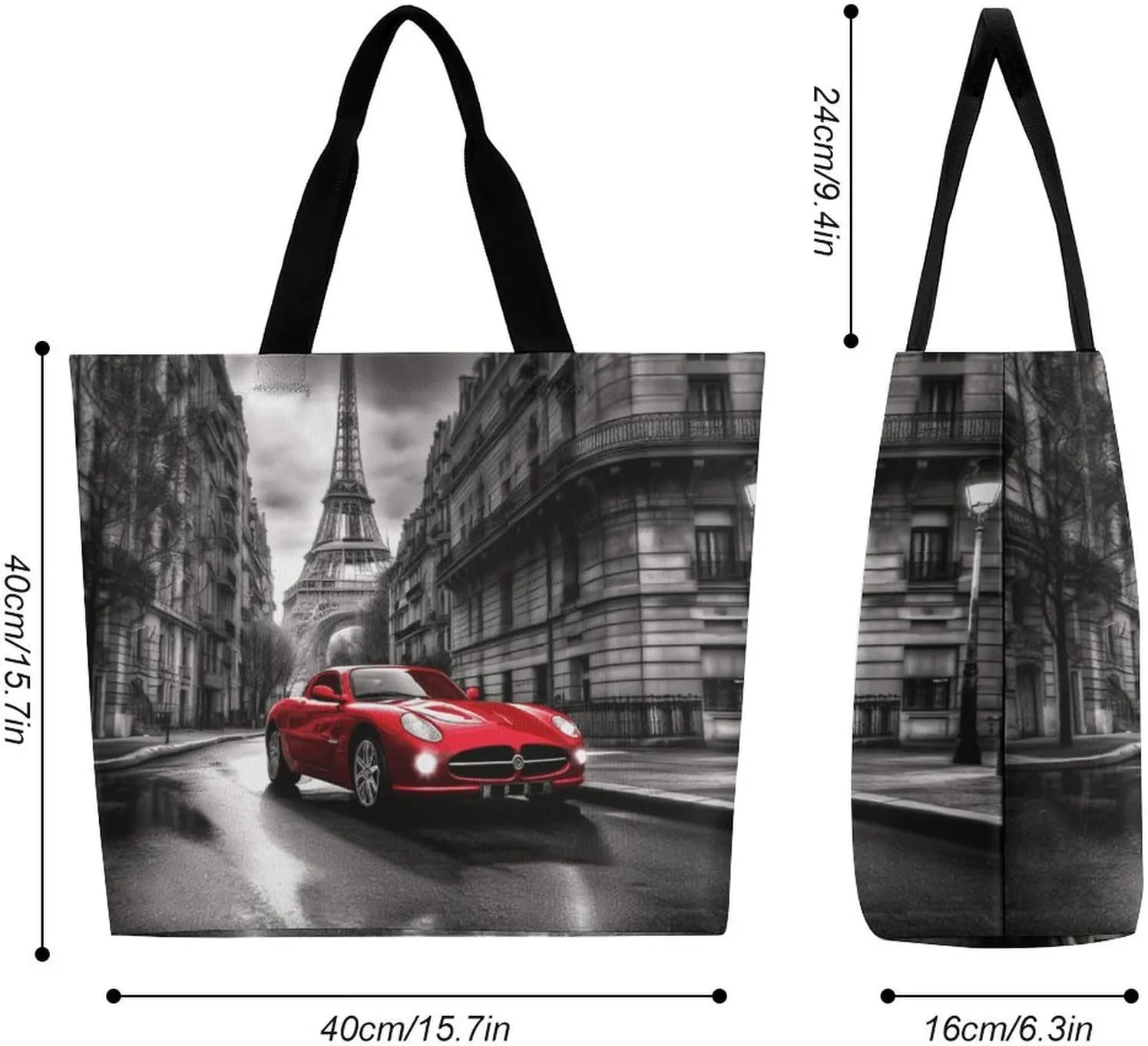 Las Vegas Night Tote Bags, Reusable Grocery Bags, Large Shopping Bag, Shoulder Bag for Women