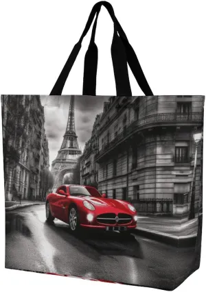 Las Vegas Night Tote Bags, Reusable Grocery Bags, Large Shopping Bag, Shoulder Bag for Women
