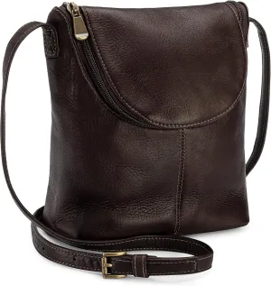 Le Donne Leather Casper U Zip Crossbody Leather Shoulder Bag Purse For Women