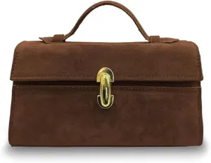 Leather Handbags for Women Suede Purse Small Tote Bags for Women Satchel Bag Handle Purses Slouchy Bag Clutch Purses