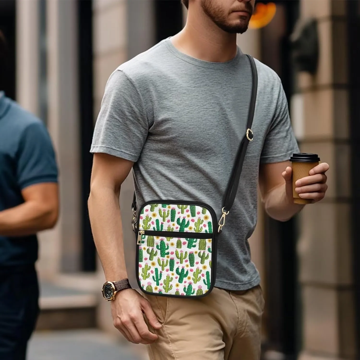 Leather Messenger Bags with Front Pocket and Card Slots Crossbody Phone Wallet Purse Shoulder Bag