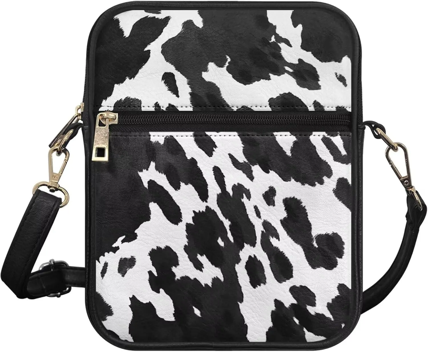Leather Messenger Bags with Front Pocket and Card Slots Crossbody Phone Wallet Purse Shoulder Bag