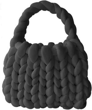 Leisure Bag Hand-woven Female Casual Tote Icelandic Wool Soft Breathable Holiday Gifts for Travel Party