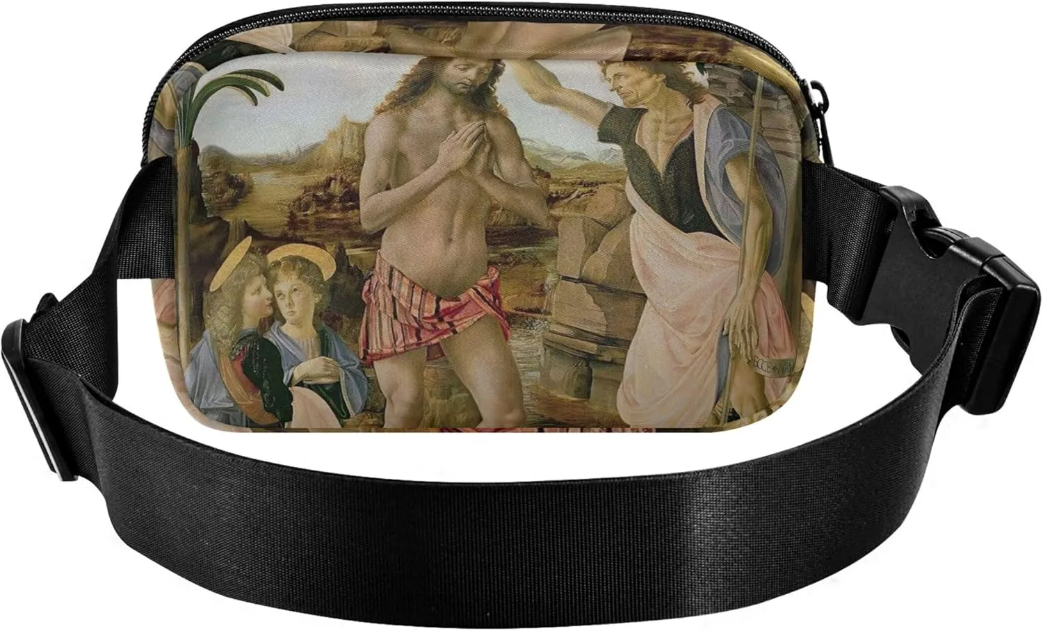 Leonardo da Vinci Baptism Christ Women Fanny Pack Waterproof Belt Bag Hip Pouch Cute Crossbody Waist Pack