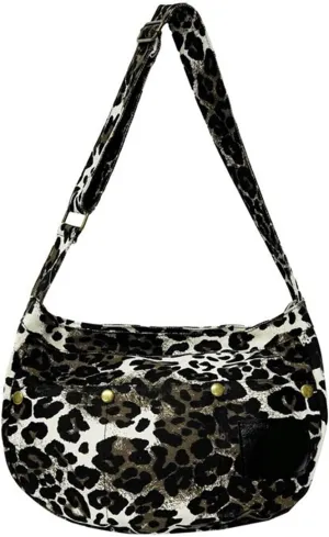 Leopard Purse Cheetah Print Hobo Y2K Tote Bag for Daily Use Adjustable Strap Shoulder Purse for Women