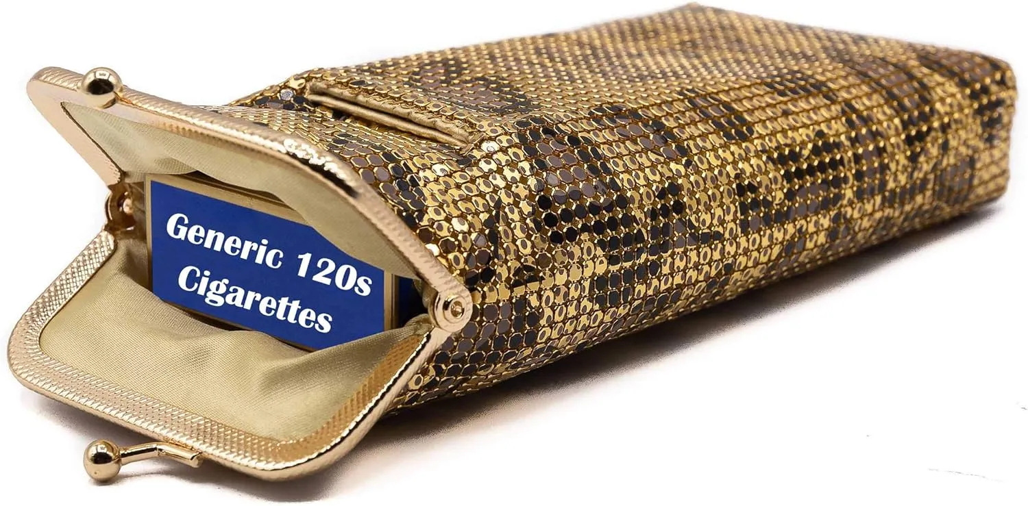 Leopard Soft 3mm Metallic Mesh (Full Pack 100s or 120s) Cigarette Case Purse