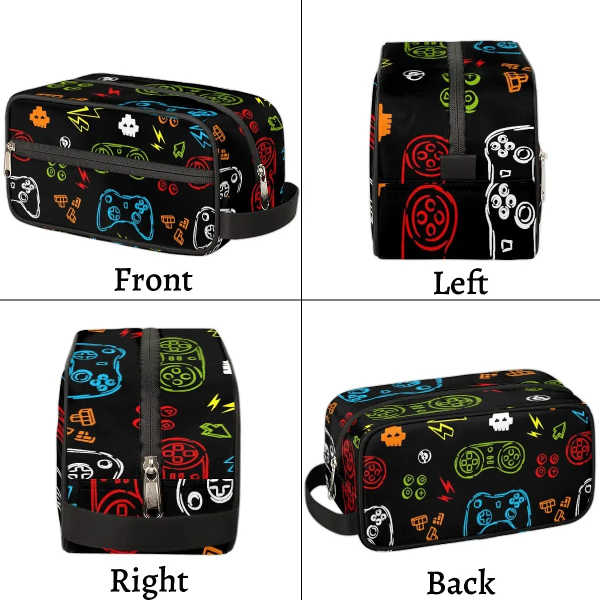 Lightnings Toiletry Bag for Boys Men, Travel Toiletry Bag for Woman Cosmetic Makeup Bag, Game Controller Waterproof Shaving Bag for Toiletries Accessories Travel Essentials