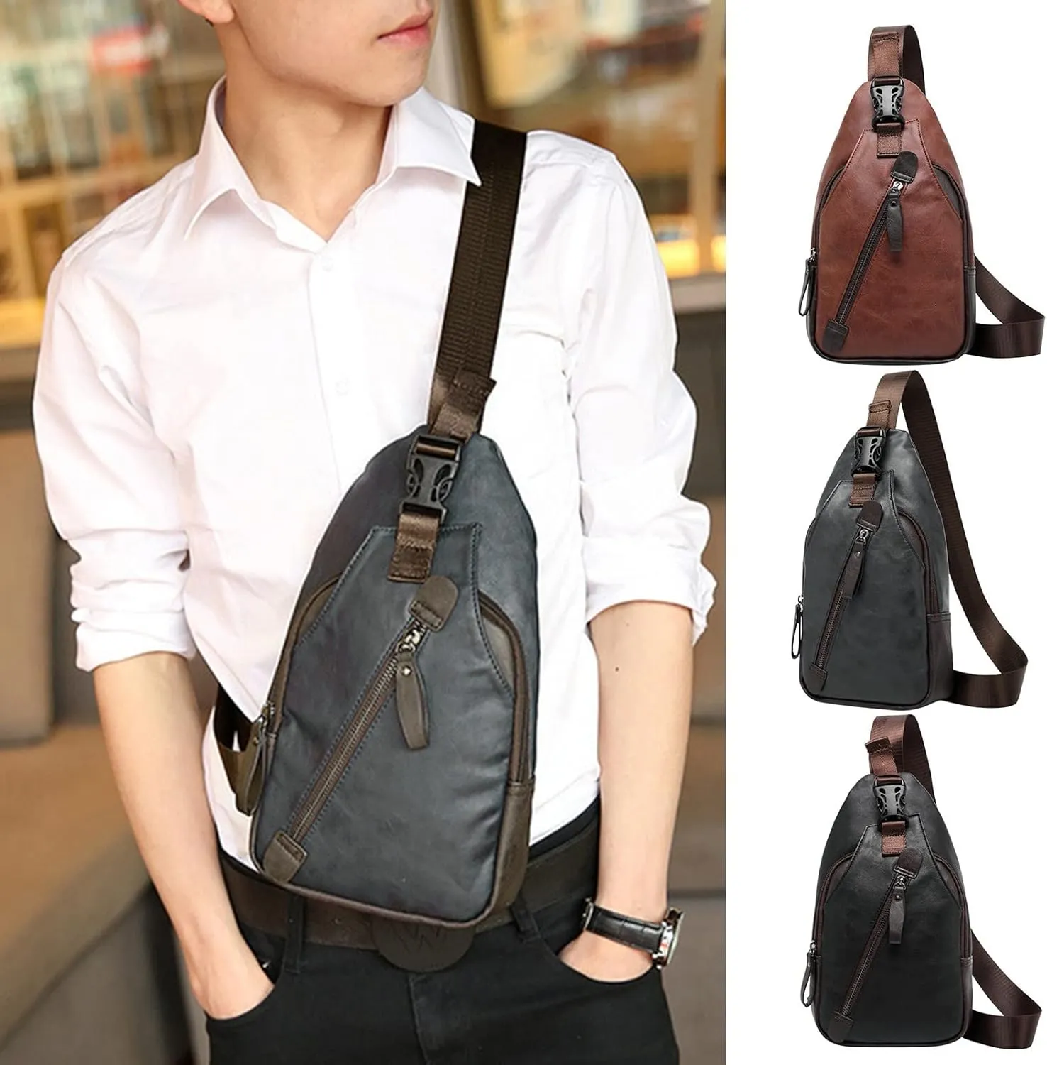 Lightweight Small Crossbody Bag for Women Men Single Shoulder Bags with Adjustable Strap Womens Trendy Cute Bag