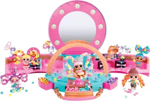 LOL Surprise Hair Beads Salon Playset with Doll, 100 Beads, Hair Ties, Mirrors, and More Surprises – Great Gift for Kids Ages 4 