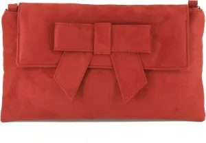 LONI Womens Clutch Bag Shoulder Bag Wristlet in Suede Faux Leather