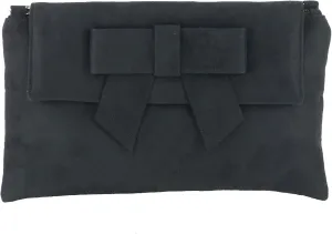 LONI Womens Clutch Bag Shoulder Bag Wristlet in Suede Faux Leather