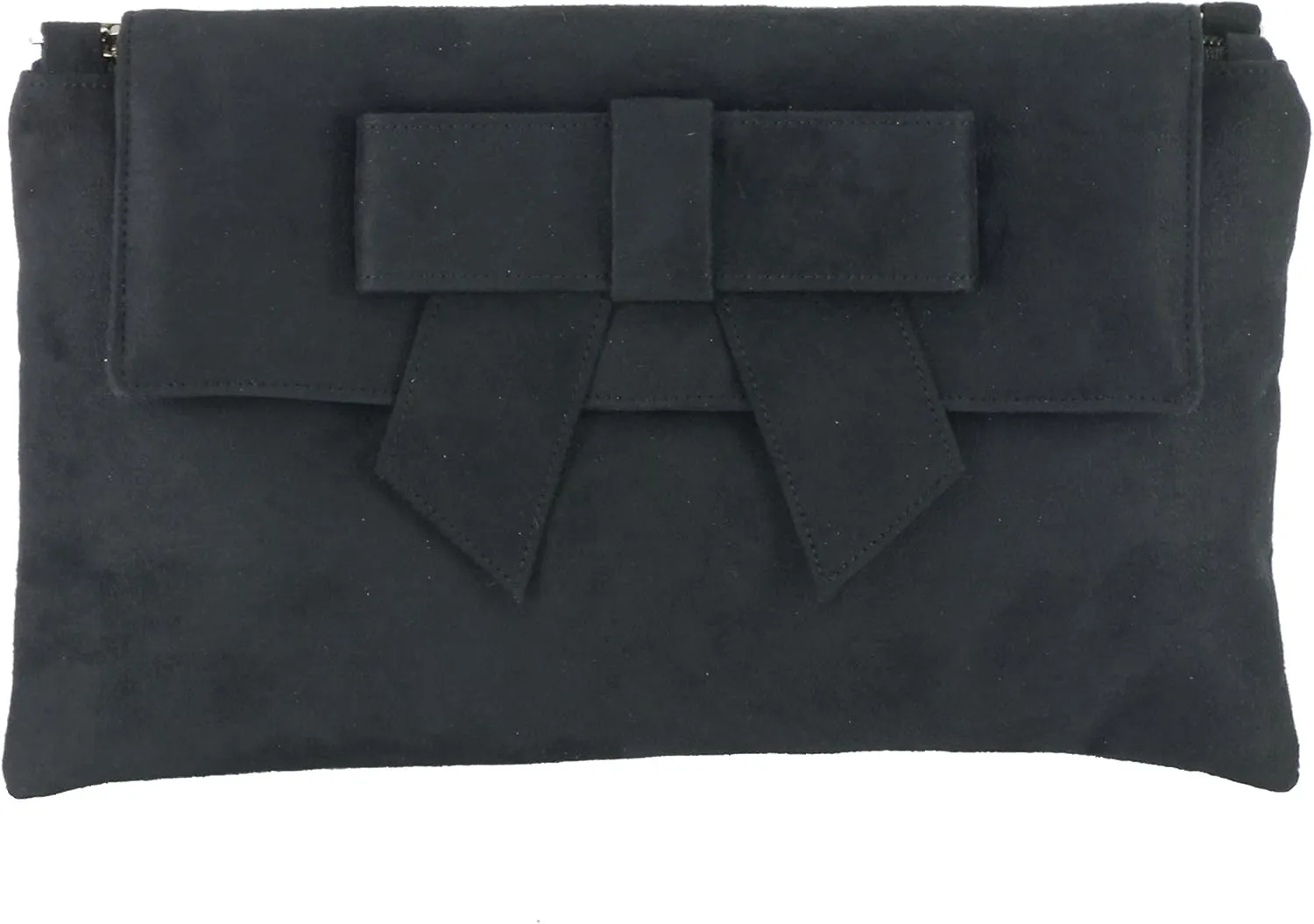 LONI Womens Clutch Bag Shoulder Bag Wristlet in Suede Faux Leather