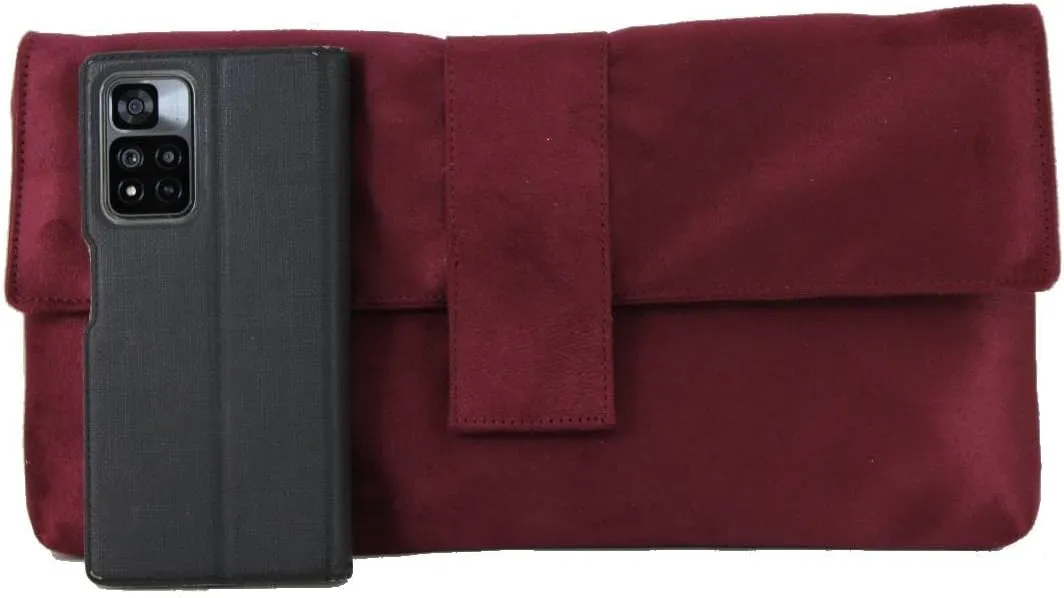 LONI Women's Synthetic Clutch Bag Suede Leather