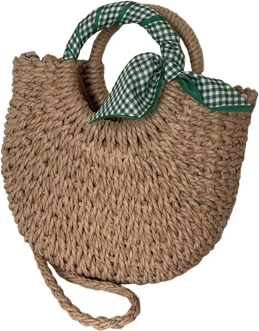 L'ouve Straw Beach Bag Women's Shoulder Handbags Straw Beach Sea Tote Bags for Summer Clutch Handbags Summer Purses 2024