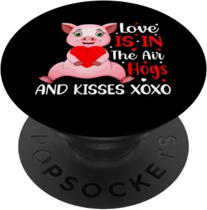 Love Is In The Air Hogs And Kisses XOXO PopSockets Standard PopGrip